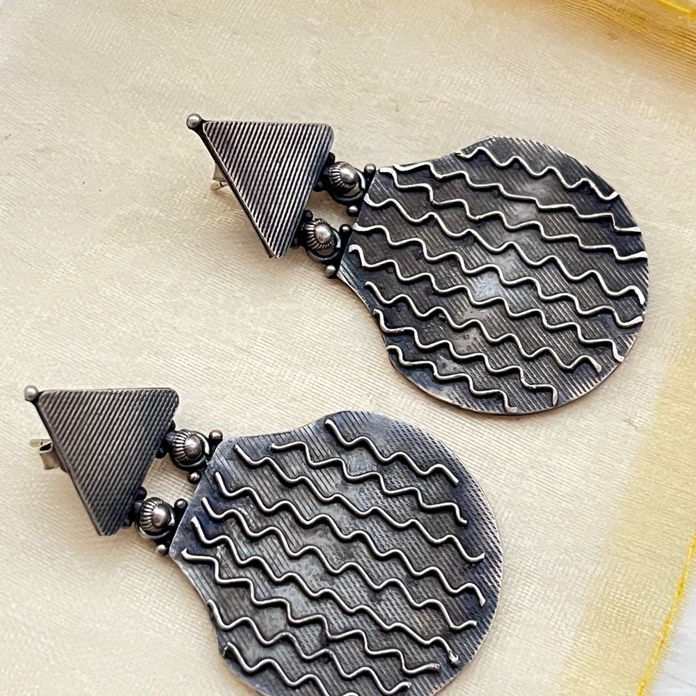 Pure silver earrings (lightweight)